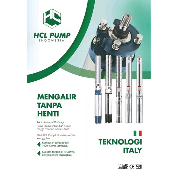 Pompa Air Celup Submersible Pump HCL Full Tembaga Italy