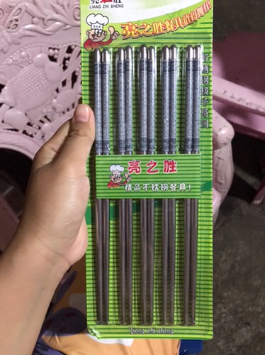 10 Pcs Liang Zhi Sheng Stainless Steel Chopsticks - Motif