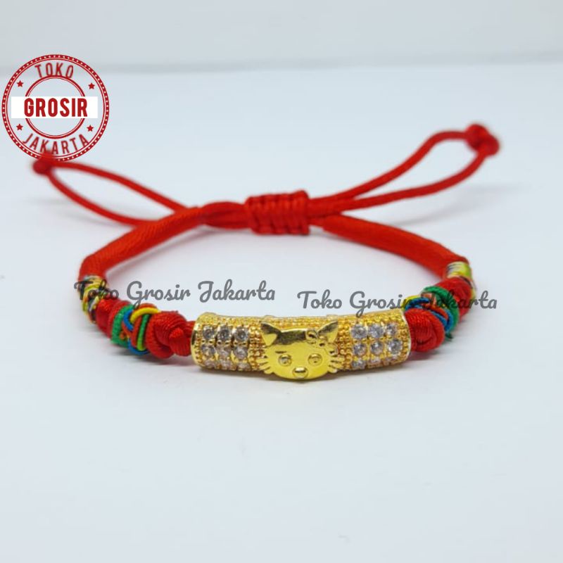 Gelang Tali Liontin Charm Xuping Gelang Tali Merah