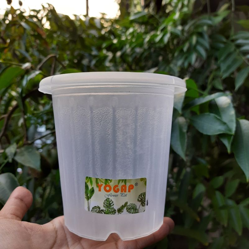 Pot Bunga Yogap 10 Bening Transparan / Pot Tanaman