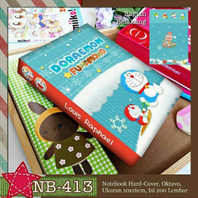 

Aneka Notebook A6 Doraemon FREE custom nama murah unik