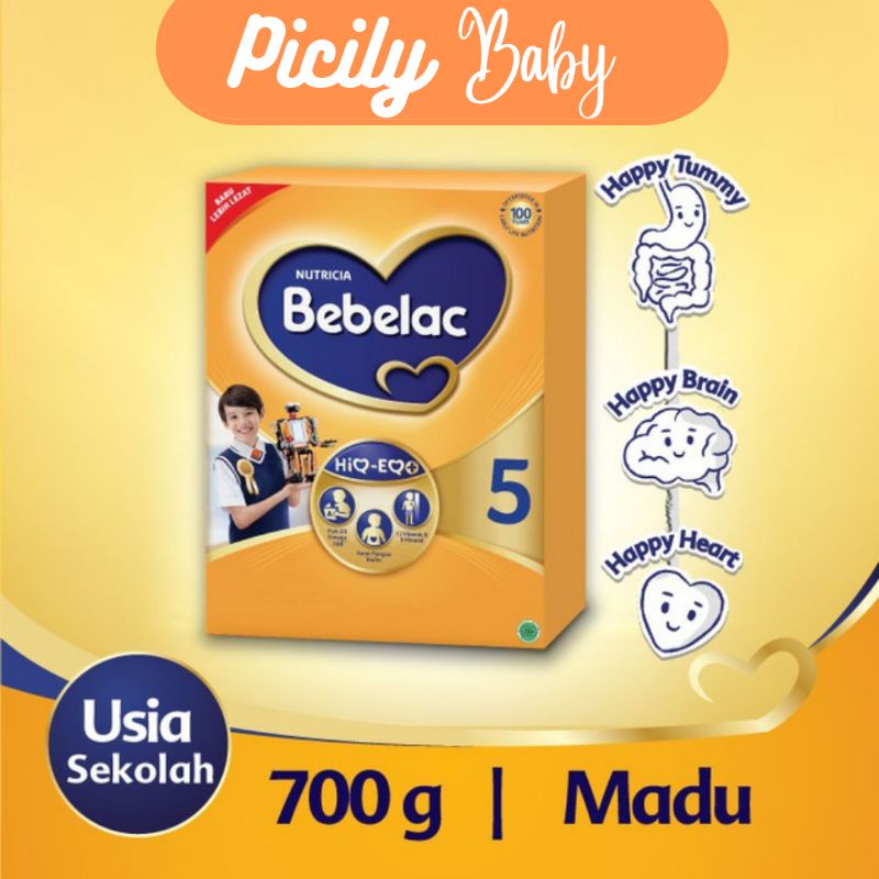 Susu Bebelac 5 Usia 5 Tahun Rasa Madu 700 gr Kemasan Box/Susu Formula Bubuk Bebelac 5 Madu 700 Box
