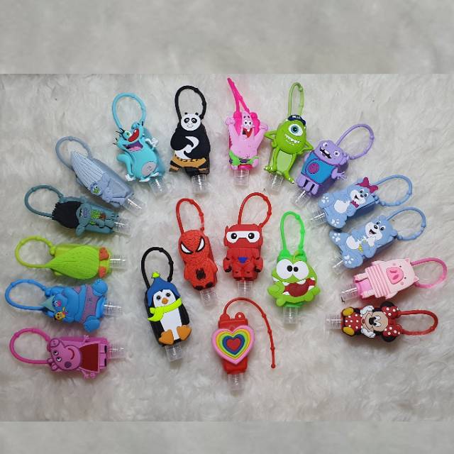 Cartoon Holder with Hand Sanitizer Pockbac 29ml / Fashion Hand Sanitizer Gantungan Tas