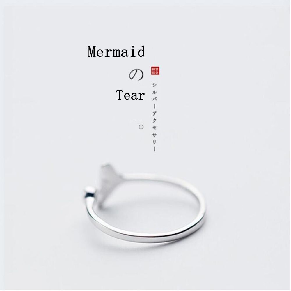 Cincin Model Terbuka Bahan Sterling Silver 925 Desain Ikan / Nanas / Ekor Ikan Hias Kristal Untuk Wanita