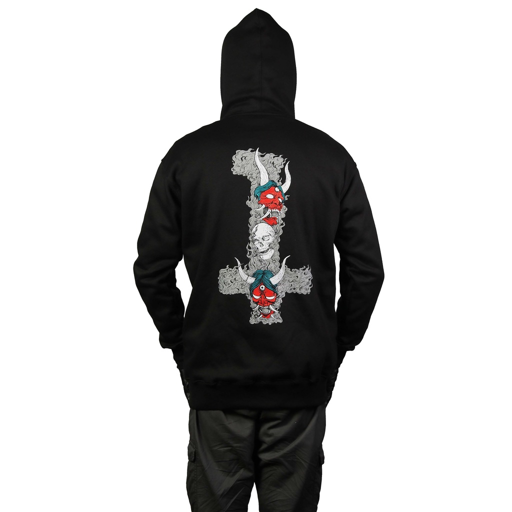 Heretic - Zip-up Zipper Hoodie - Oni