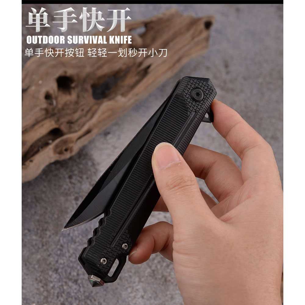 Pisau Saku Lipat Mini Outdoor Portable Knife Survival Tool Multifungsi Piso Darurat Hiking Camping Berkualitas