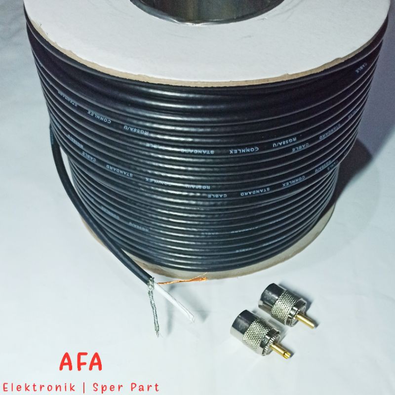 Kabel Coaxial RG 58 30 Meter Plus 2 Konektor