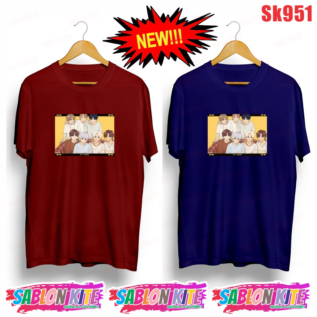 MURAH!!! KAOS NCT DREAM SK951 KARTUN CARTOON UNISEX COMBED 30S