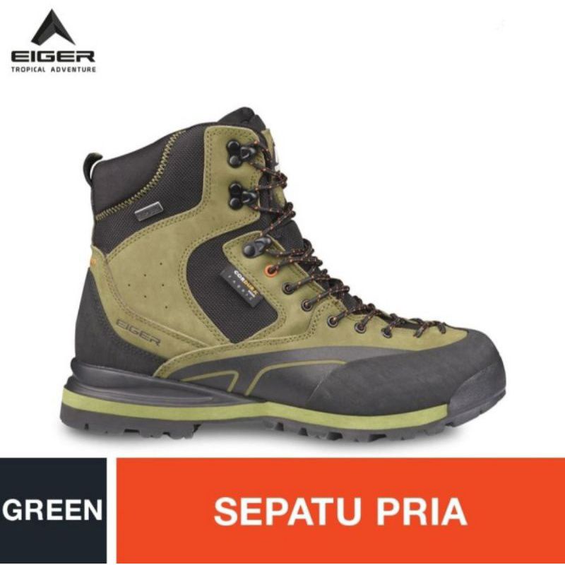 Sepatu Eiger1989 Python High Cut Shoes Green Olahraga Gunung Original