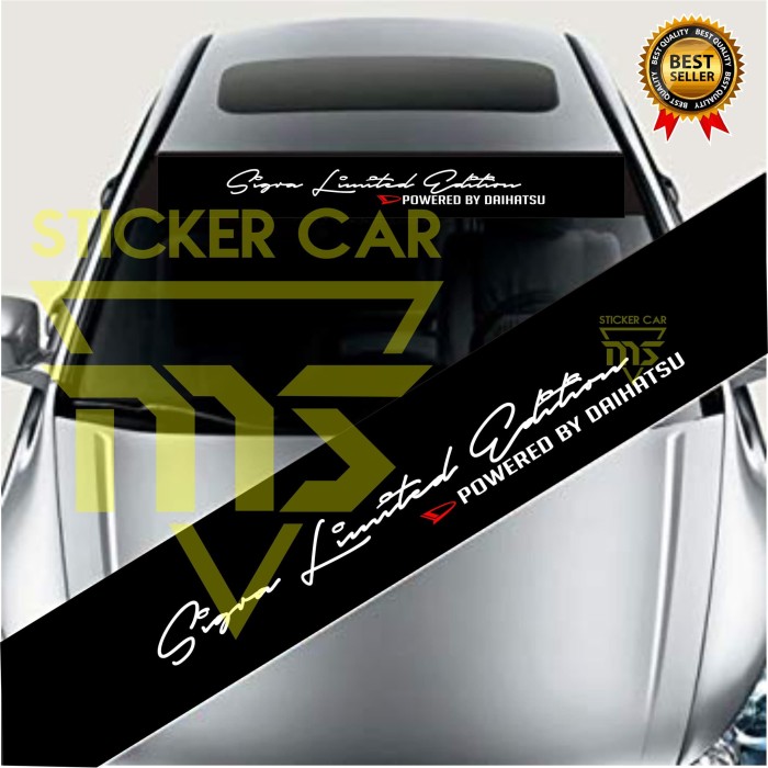 STIKER SIGRA STICKER MOBIL DAIHATSU SIGRA LIMITED EDITION BLOK HITAM Keren