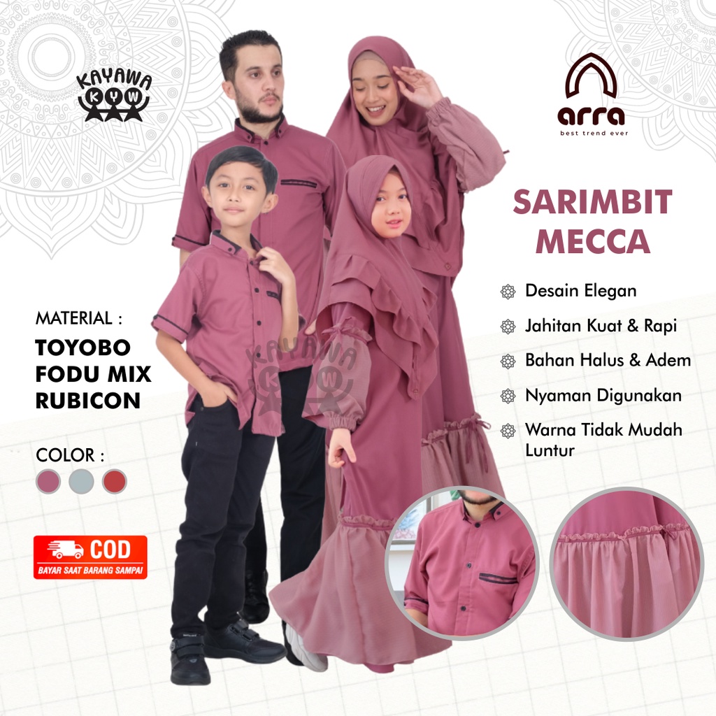 Sarimbit Keluarga Baju Kurta Koko Gamis Gamuz Gamiz Wanita Perempuan Couple Muslim Keluarga Lebaran 