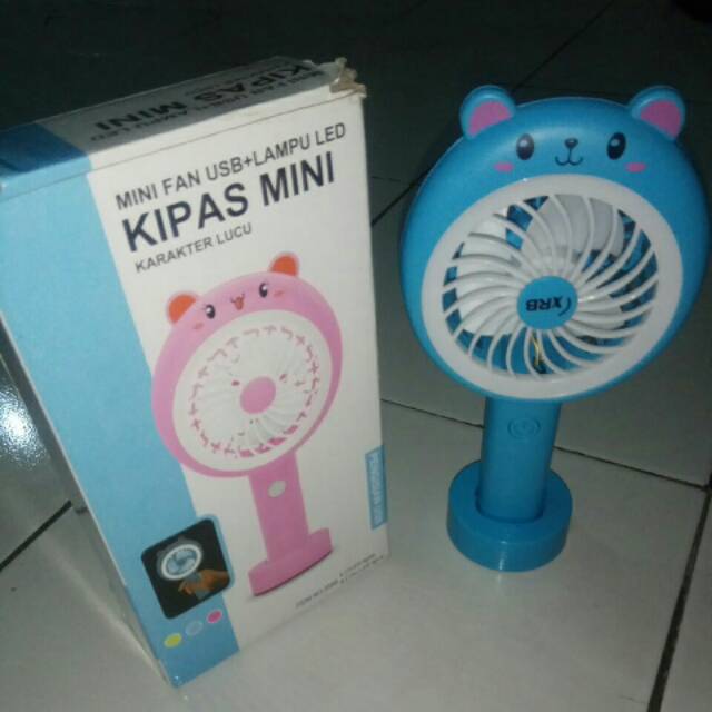 ( TERMURAH) Kipas mini karakter portable genggam lucu unik