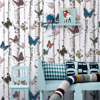 Wallpaper Dinding Kamar Tidur Wall Stiker Kupu Kupu Stiker Dinding 3D Ukuran 45 Cm x 8 Meter