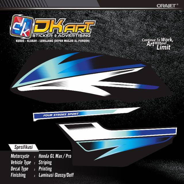 Striping Variasi GL Pro/Max Motif Original Custom Minimalis