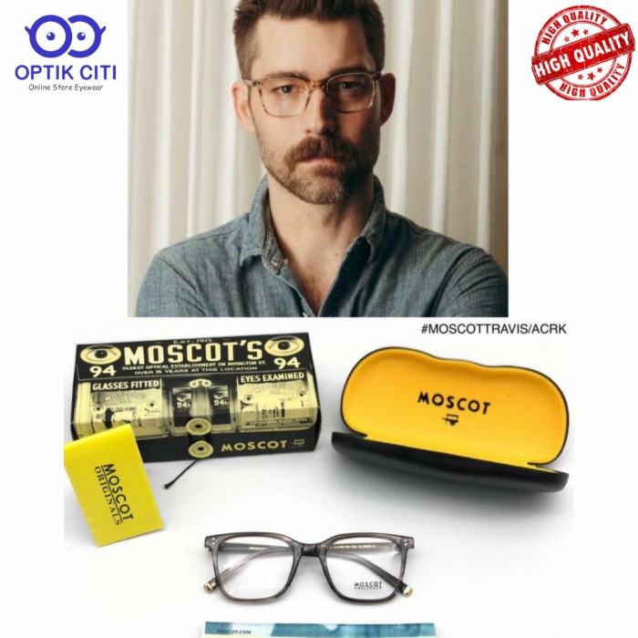 Frame Kacamata Pria Moscot Travis Besar Ringan Gratis Lensa Minus - Hanya Frame
