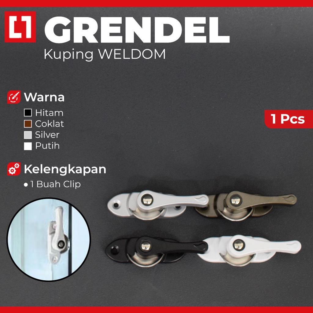 Grendel Kunci Jendela Geser / Sliding / Grendel Kuping - Weldom