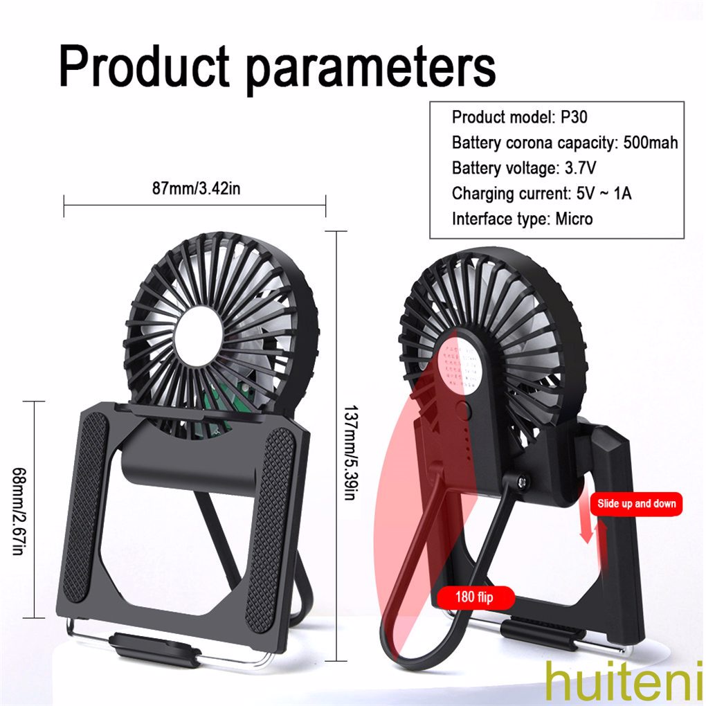 [huite]Portable Phone Cooling Fan Multi-functional Mobile Phone Fan Game Controller Cooler