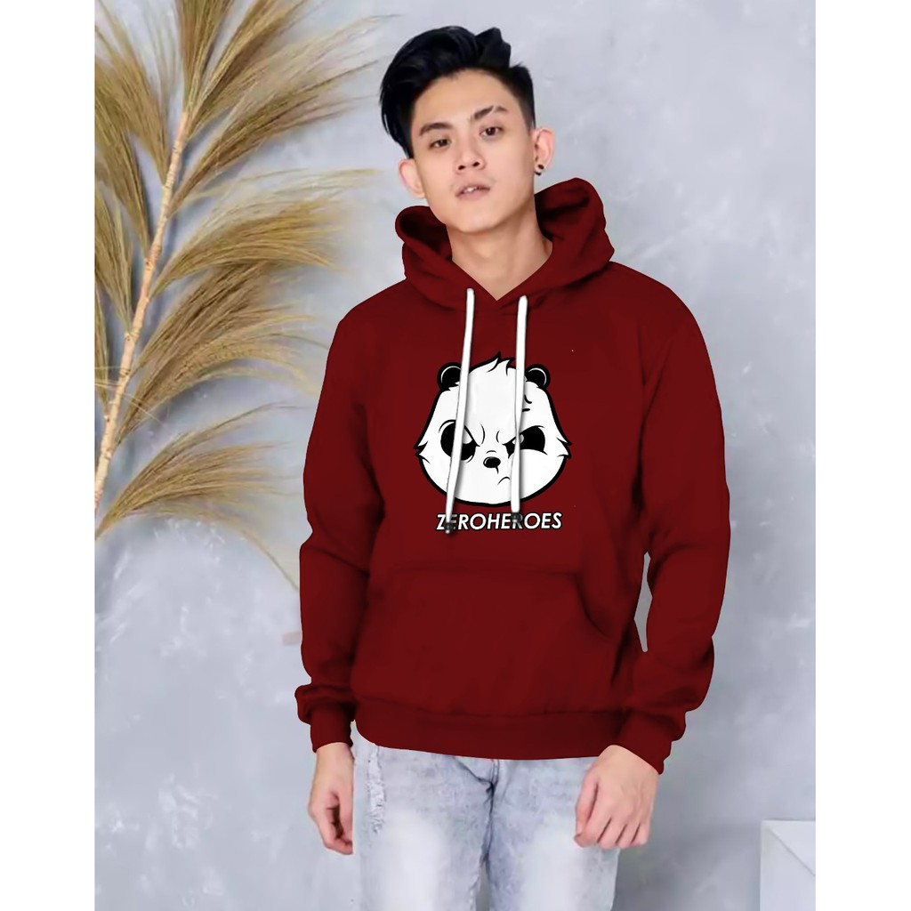 Hoodie Pria / Hodie Pria  / Jaket Pria / Sweater Hoodie Zero Heroes Bahan Fleece UK L-XL