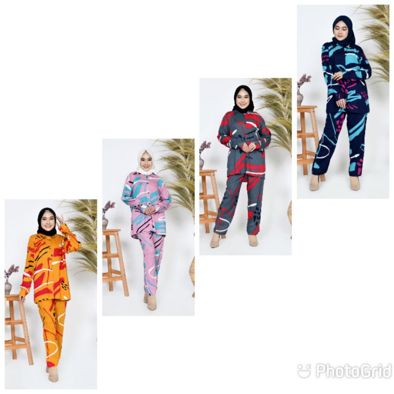 Setelan Batik Wanita | Set Batik Viscose | Set Outer Batik