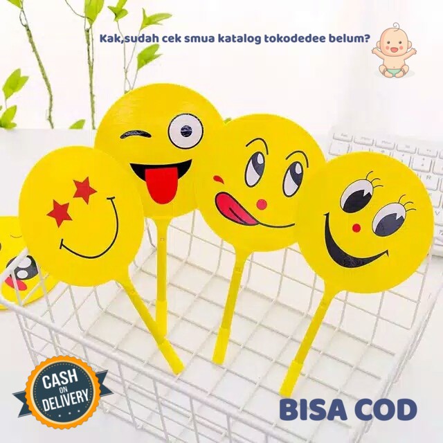 

Sen&sun Pulpen Kipas Karakter Emoji / Pulpen Kipas Motif Emoticon Lucu