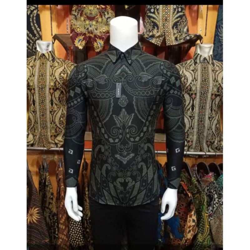 Kemeja Batik Slimfit Pria Lengan Panjang Premium