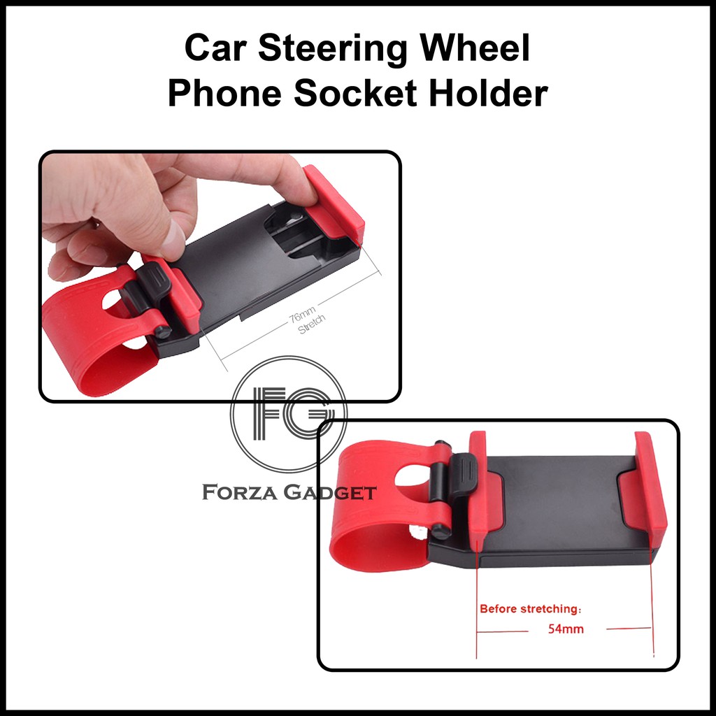 Car Steering Wheel Phone Socket Holder