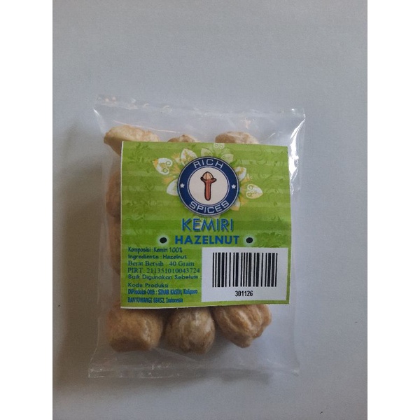 

Kemiri rich 40 gr hazelnut