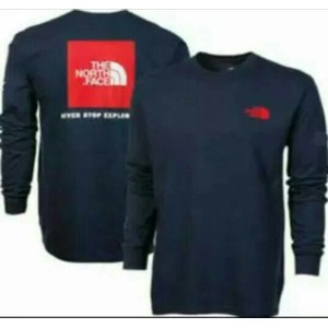 Tshirt TNF, Baju Kaos Distro Pria Lengan Panjang The North Face