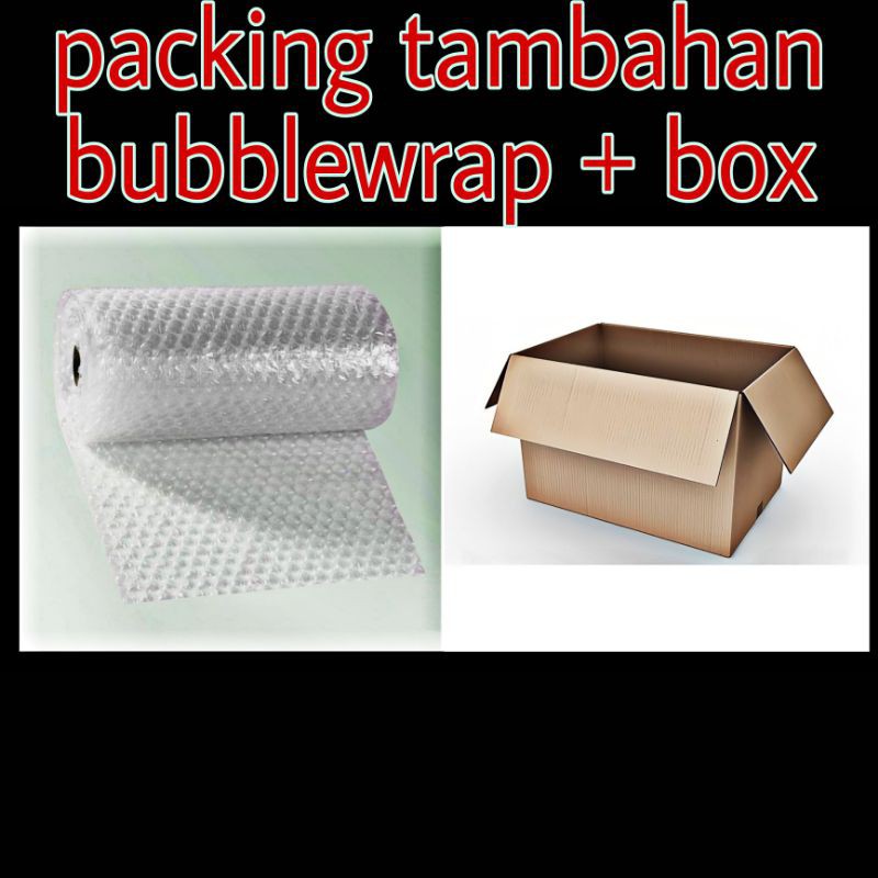 

packing tambahan bubblewrap plus box packing aman bubble wrap kotak box