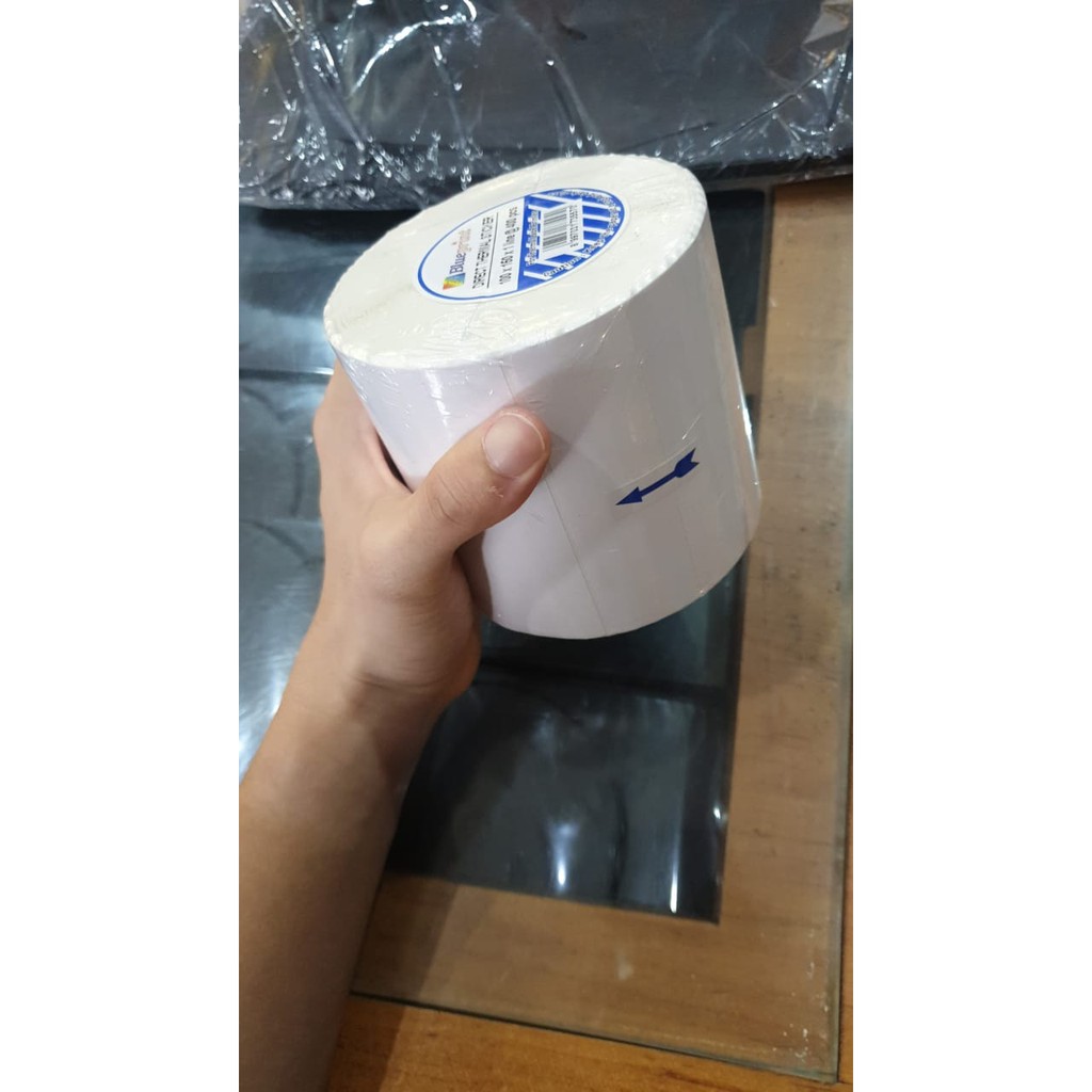 BLUEPRINT Direct Thermal Sticker / Label Stiker 100mm x 150mm x 1 line Isi 400 pcs Sticker