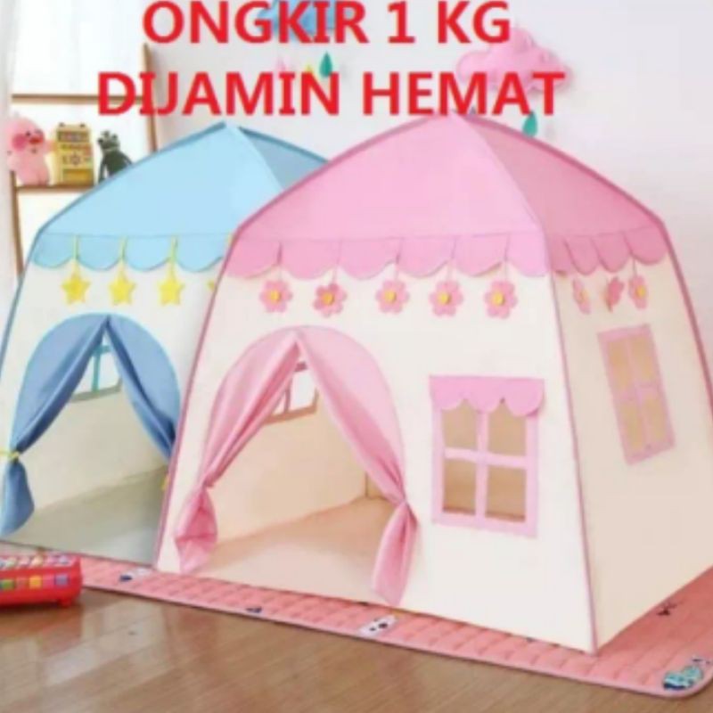 Tenda Anak Model Rumah AN8112 Tenda Bermain Castle Outdoor Pink/Blue