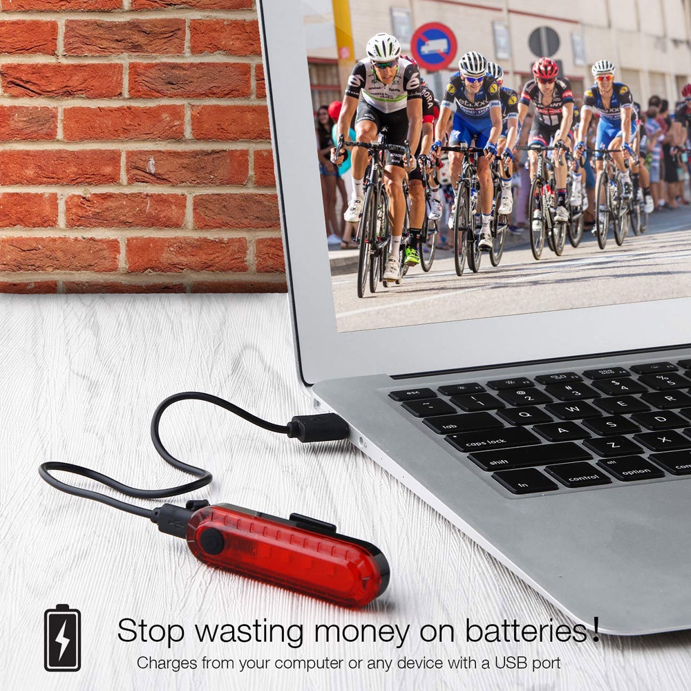 4 Modes USB Rechargeable Cycling Warning Tail Light