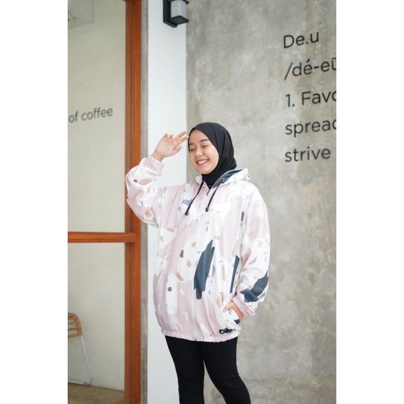 Jaket Sepeda Wanita Jaket Motif Printing/Jaket Goews-4