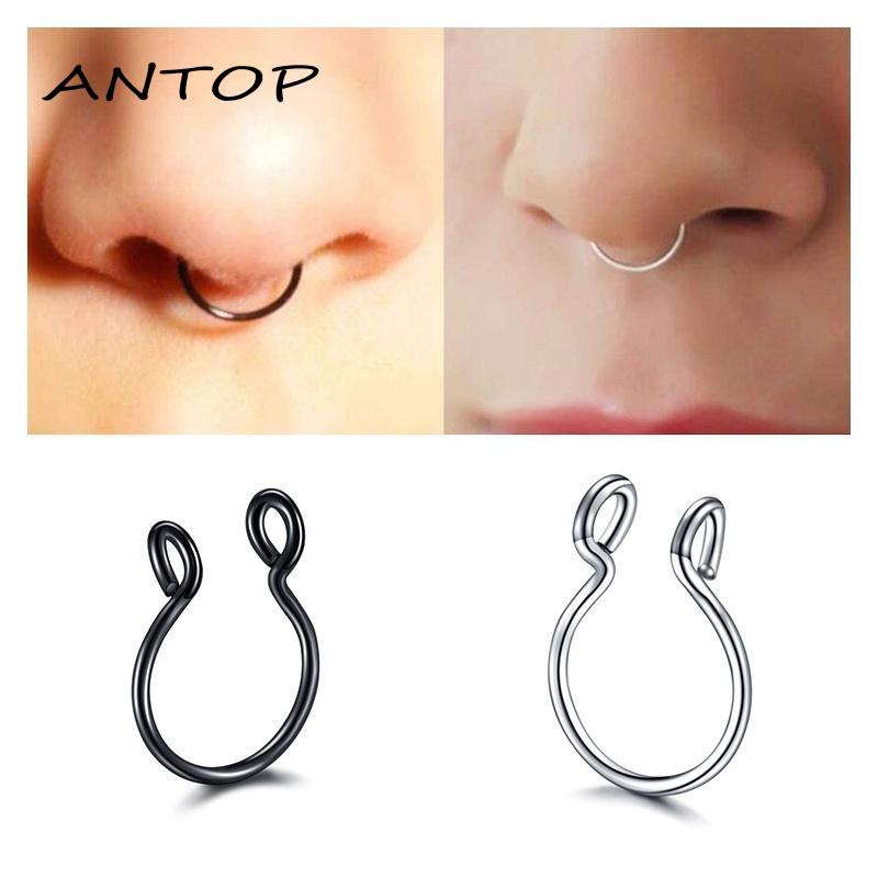 Cincin Klip Hidung Bentuk U Bahan Stainless Steel