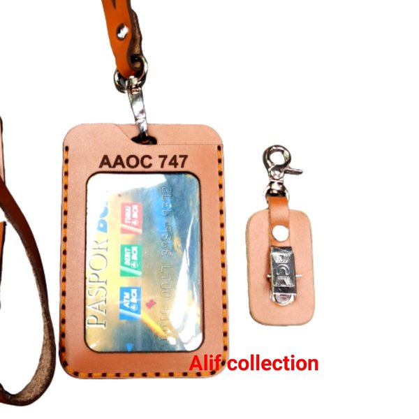 

iD card holder kulit asli - name tag kulit asli costum nama perusahaan dan photo - dompet id card