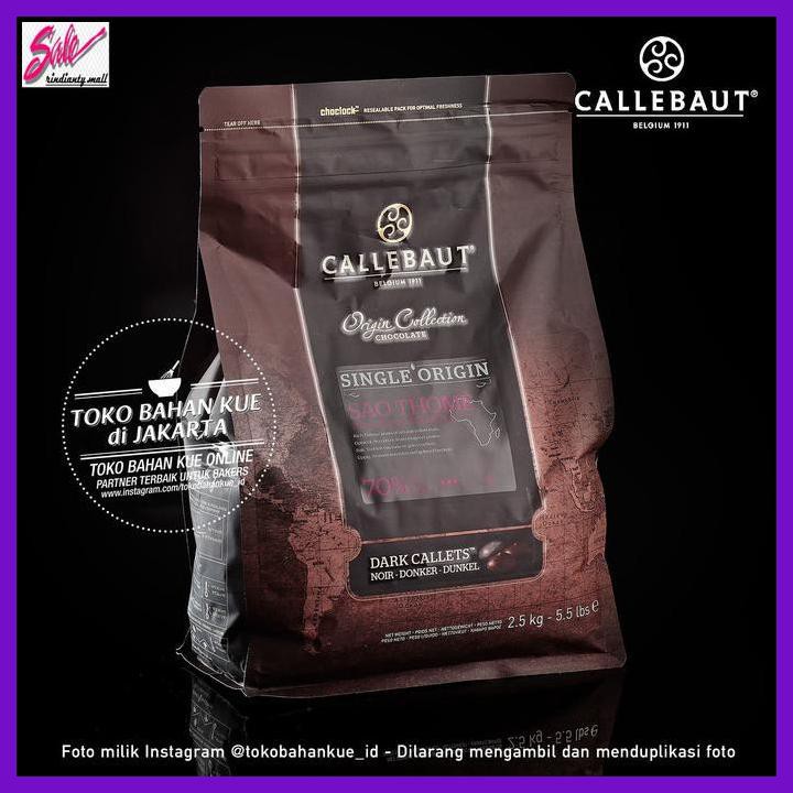 

SAKMACOKLAT- CALLEBAUT CHOCOLATE SAO THOME 70% 250GR SINGLE ORIGIN COUVERTURE COCOA -MAKANAN-