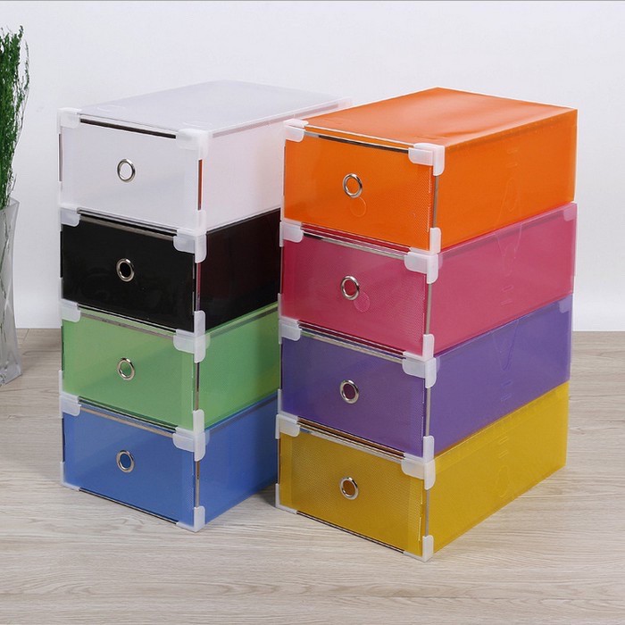 Shoe box - tas penyimpanan sepatu warna warni / tempat penyimpanan sesuatu / shoes box colour