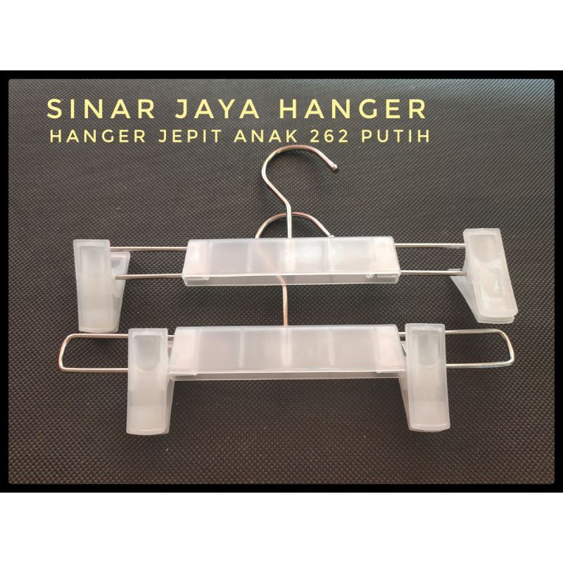 hanger jepit anak 262 putih per pcs panjang 30cm