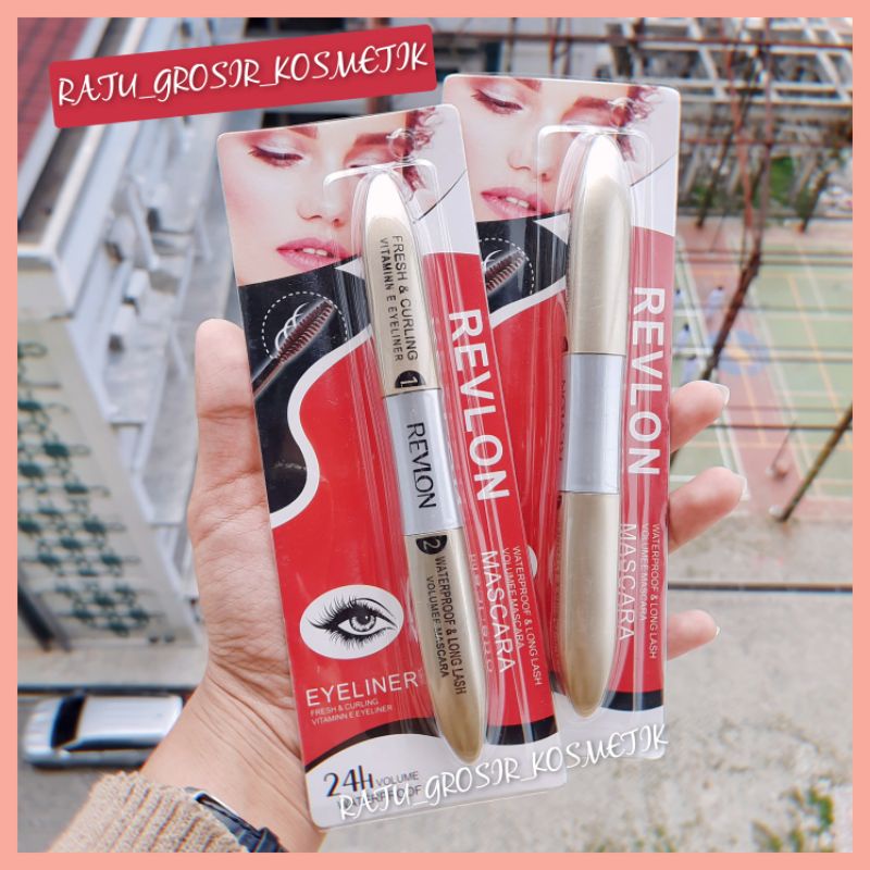 [ECER] MASCARA + EYELINER NKD5/MYB ALOEVERA 2IN1 LONGLAST WATERPROOF