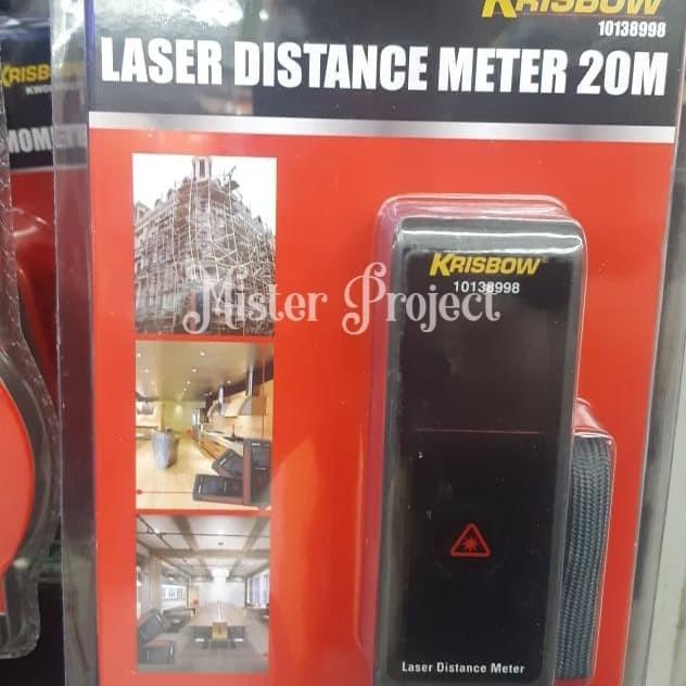 Laser Distance Meter Krisbow 20M / Meteran Laser