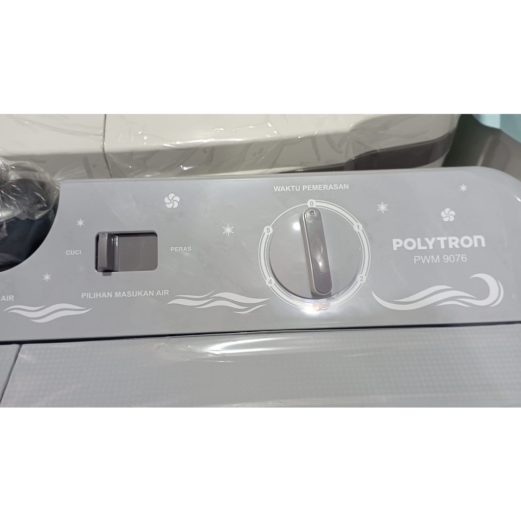 Mesin Cuci 2 Tabung Polytron PWM 9076 9 Kg Garansi Resmi Khusus Jawabarat Jabodetabek (Kota bandung dan Cimahi Bisa COD)