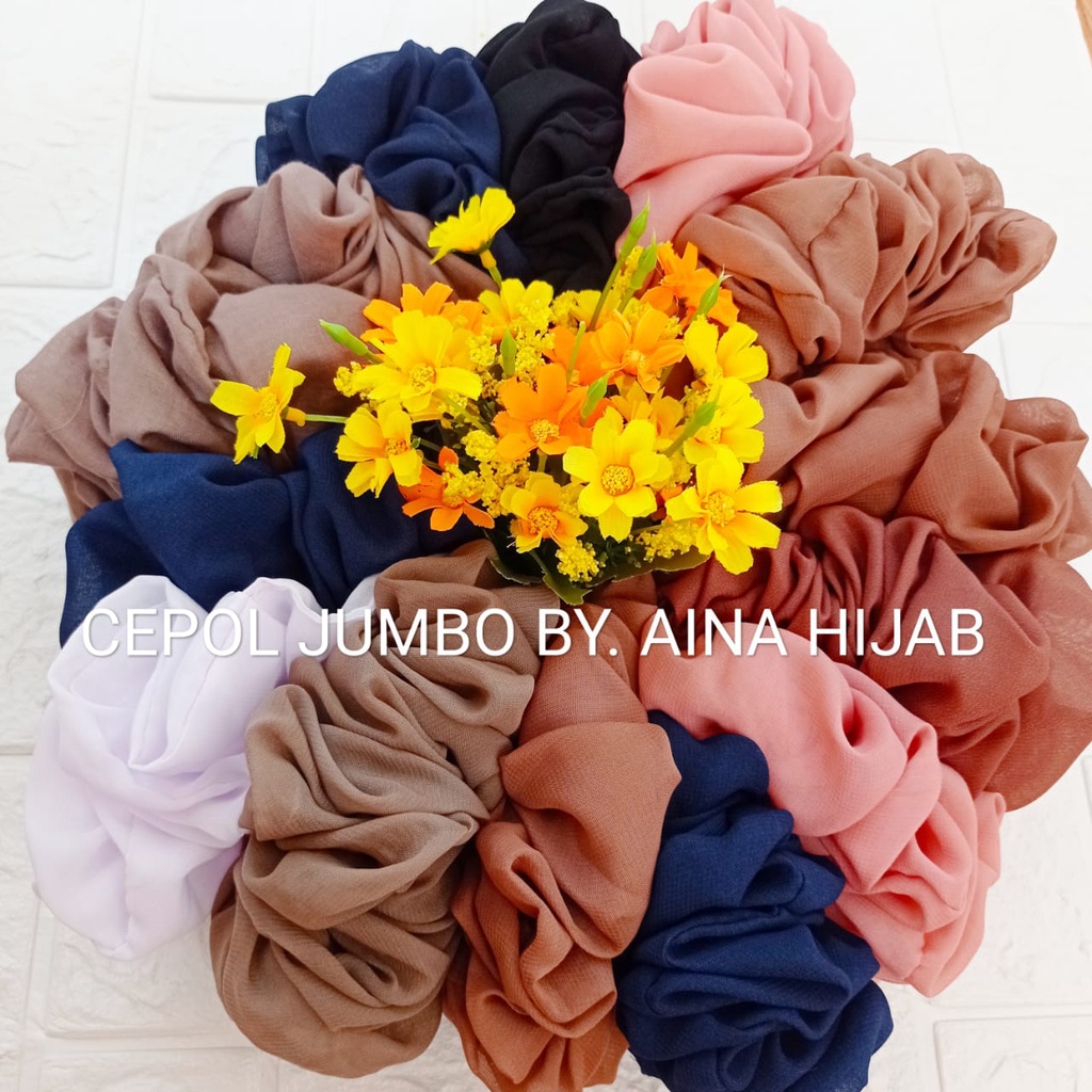 Ikat rambut hijab Cepol Jumbo / scrunchie hijab jumbo