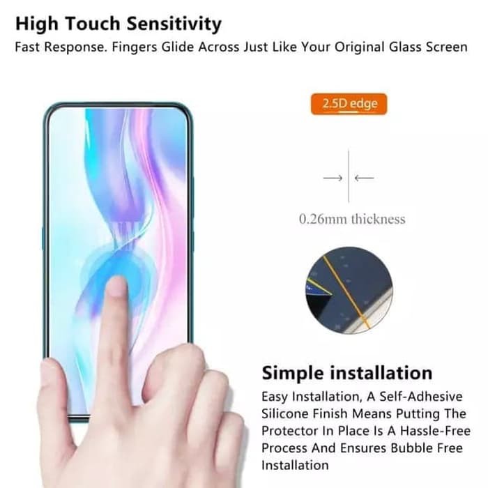 Vivo V15 / V15 Pro / V17 Pro / V19 Tempered Glass 2.5D Anti Gores Kaca