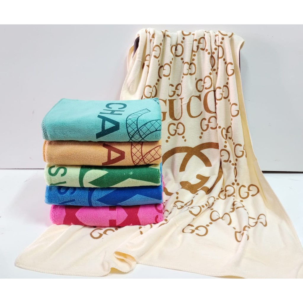 Handuk Mandi Dewasa Microfiber Branded 80x150cm