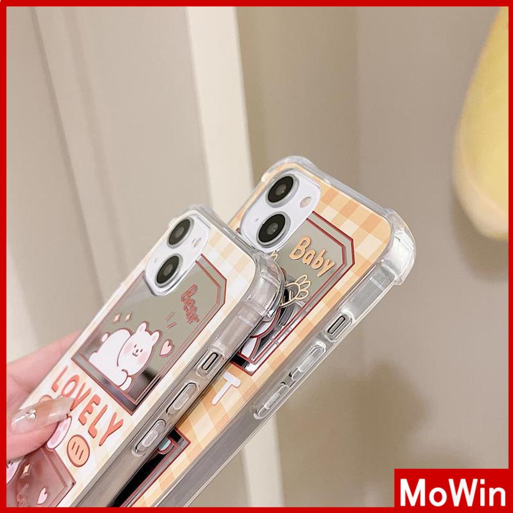 iPhone Case Acrylic Luxury Makeup Mirror Airbag Shockproof Protection Camera Cartoon Bear Cute Compatible For iPhone 11 iPhone 13 Pro Max iPhone 12 Pro Max iPhone 7Plus iPhone xr
