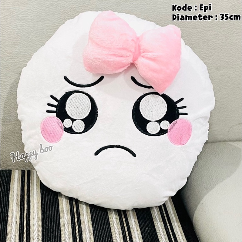 boneka kepala emoji pita senang sedih happy sad epi 35cm medium