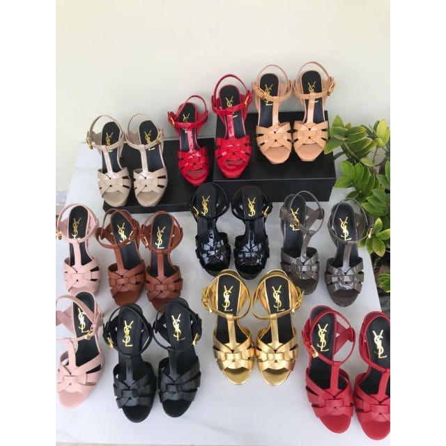 Sepatu Ysl Tribute Heels 10cm Supermirror Quality