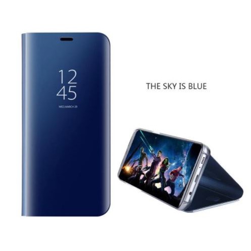 Case Samsung C9 PRO Clear View Standing Flip Cover Mirror Casing Cover