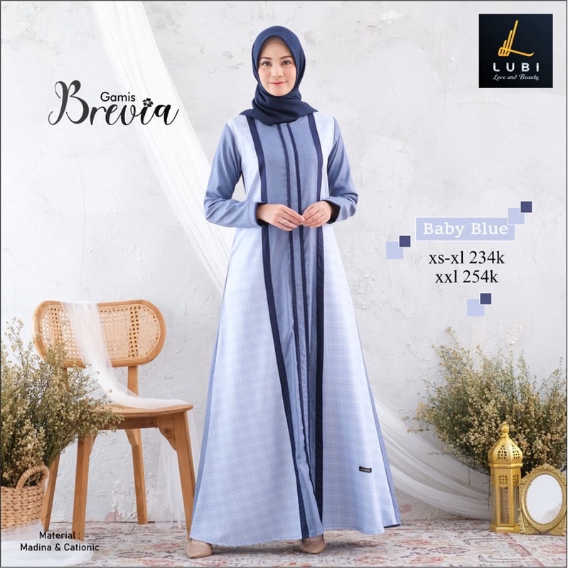Gamis Lubi Brevia Terbaru ready