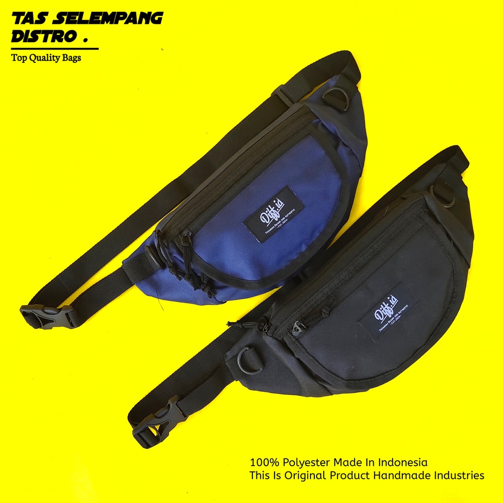 Tas Selempang Pria Distro Bahan Polyester Terbaru Tas Pinggang Waistbag Cowok